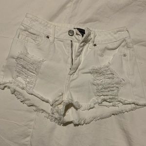 Kendall & Kylie All White Denim Shorts